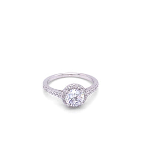 1 Carat Classic Halo Engagement Ring