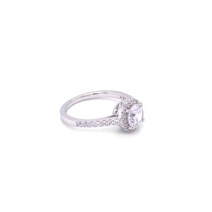 1 Carat Classic Halo Engagement Ring