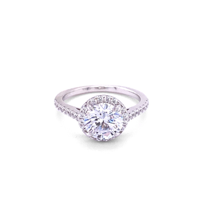 2 Carat Classic Halo Engagement Ring