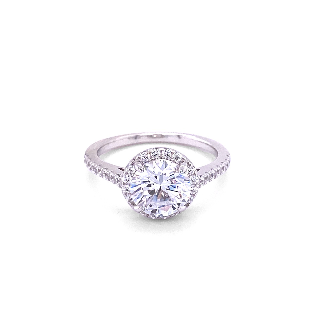2 Carat Classic Halo Engagement Ring
