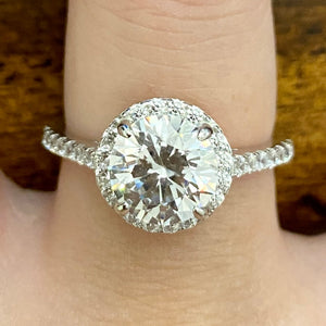 2 Carat Classic Halo Engagement Ring