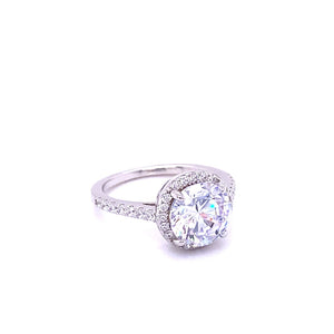 3 Carat Classic Halo Engagement Ring