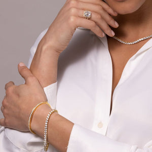 3 Carat Straight Line Tennis Bracelet