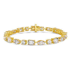 14 Carat Multishaped Diamond Crystalline Bracelet
