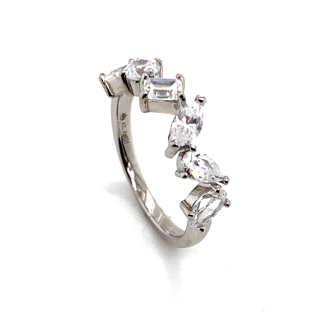 Multigem Diamond Crystalline Ring