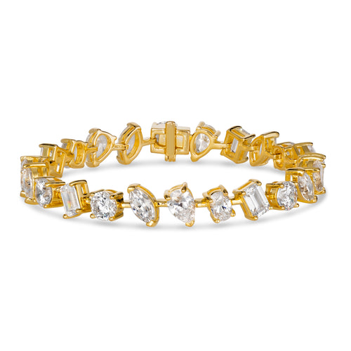 16 Carat Diamond Crystalline Multishaped Modern Bracelet