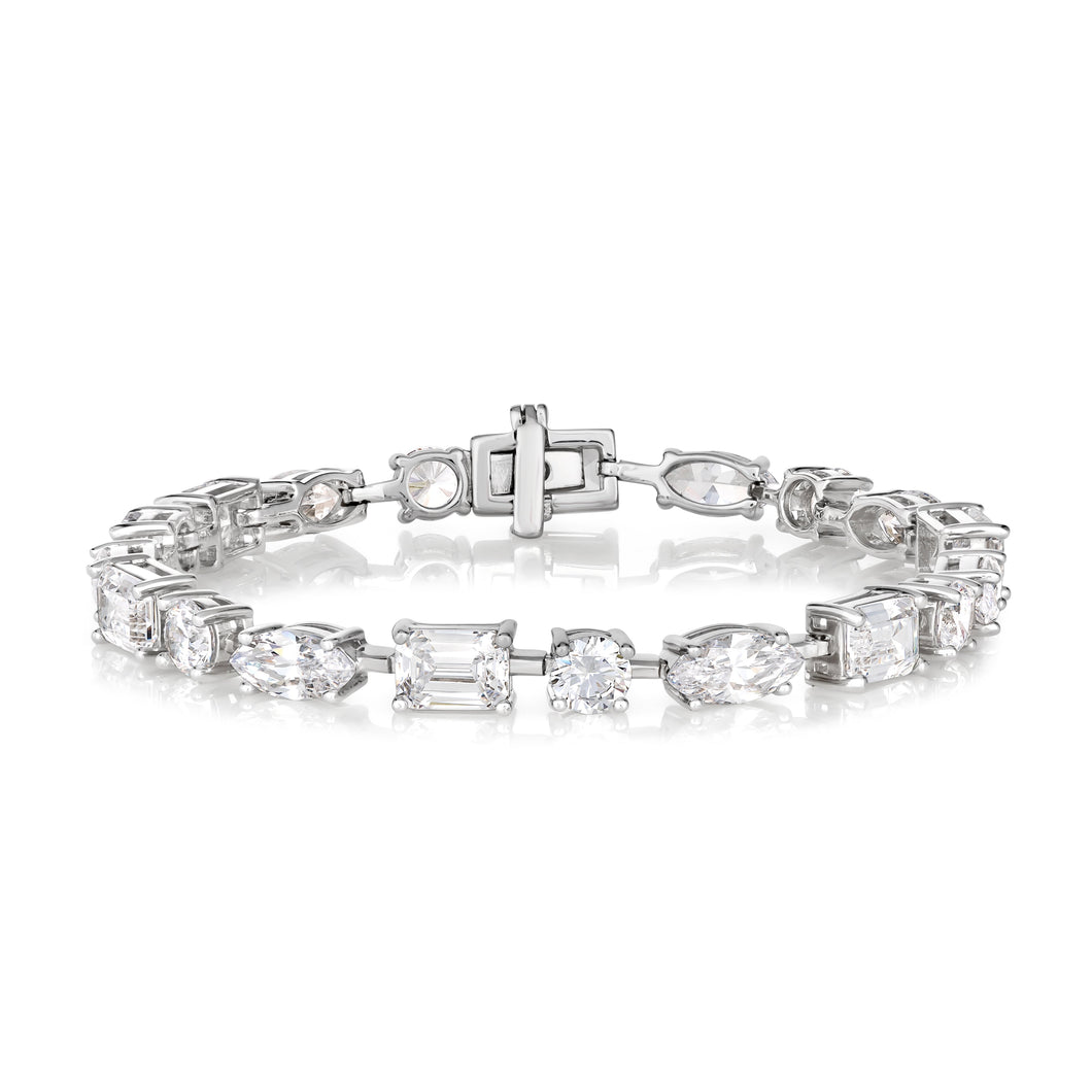 16 Carat Diamond Crystalline Multishaped Bracelet