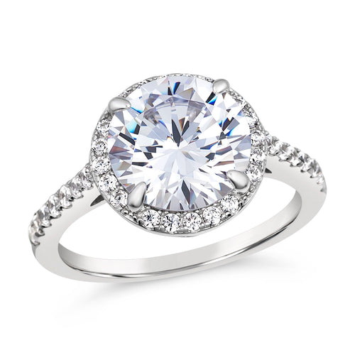 4 Carat Classic Halo Engagement Ring