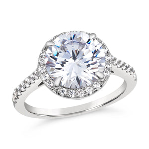 4 Carat Classic Halo Engagement Ring