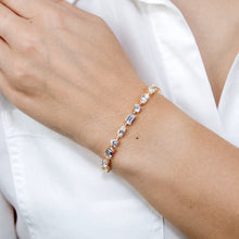 14 Carat Multishaped Diamond Crystalline Bracelet